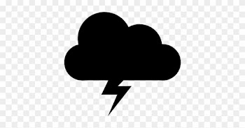 Cloud With Thunderbolt Vector - Cloud With Thunderbolt Vector