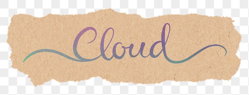 Cloud word png, DIY pastel | Free PNG - rawpixel