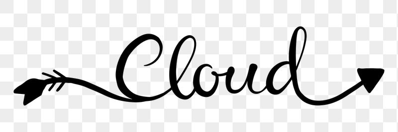 Cloud word png, minimal black | Free PNG - rawpixel