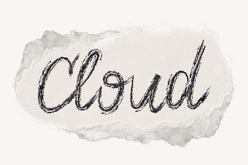 Cloud word sticker, ripped paper | Free PSD - rawpixel