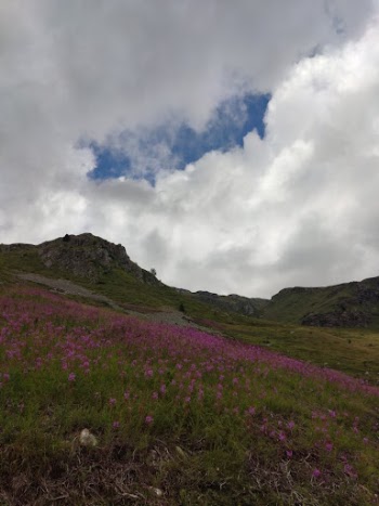 Clouds above Green Hills in Nature