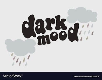 clouds and rain with lettering