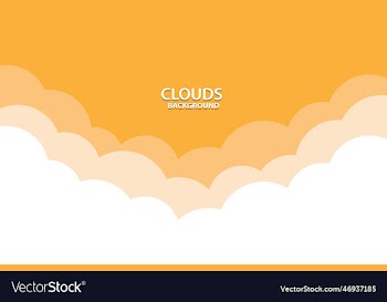 clouds background in orange colors