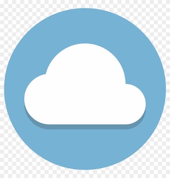 Clouds Blue Silhouette Icon, Png Clipart Image - Back To Top Button