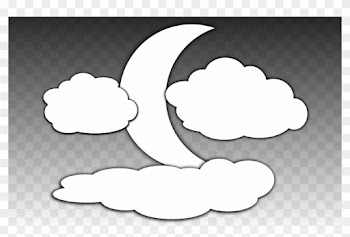 Clouds Cartoon 4, - Moon
