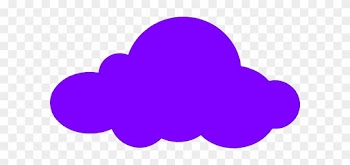 Clouds Clipart Purple - Purple Cloud Clipart