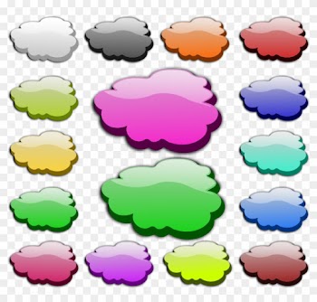 Clouds Clipart, Vector Clip Art Online, Royalty Free - Nuvem Colorida Png Vetor