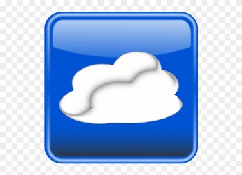 Clouds, Cloudy, Button, Glossy, Shiny, Square - Weather Button