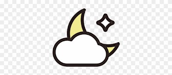 Clouds, Cloudy, Hazy, Moon, Lunar, Weather Icon, - Cloud