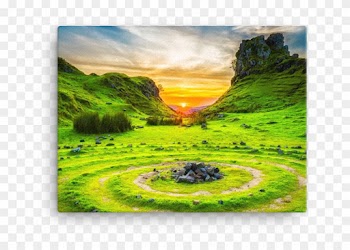 Clouds Dawn Dusk Grass - Lb Prepasted Wall Mural Foto Wall Decor Wallpaper Marvel