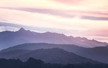 clouds over mountains