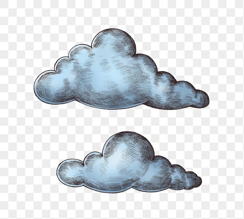 Clouds png vintage sticker illustration, | Free PNG - rawpixel