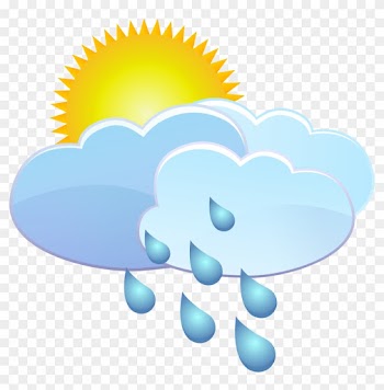 Clouds Sun And Rain Drops Weather Icon Png Clip Art - Clouds Sun And Rain Drops Weather Icon Png Clip Art