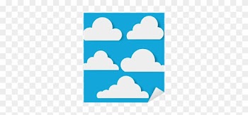 Clouds Vector Illustrations In Paper Style Sticker - Paper