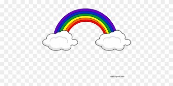 Clouds With Rainbow Free Png Clip Art Image - Clip Art
