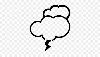 Clouds With Storm Vector - Icon