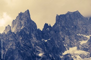 Cloudy Alp Mountains