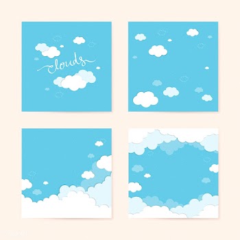 Cloudy blue background | Free stock vector - 566138