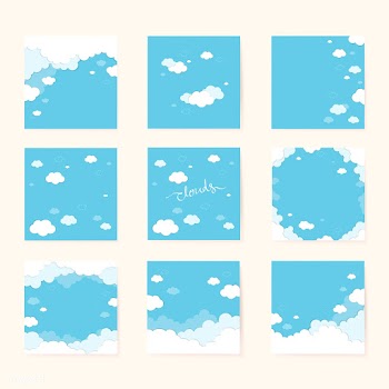 Cloudy blue background | Free stock vector - 566151