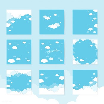 Cloudy blue background | Free stock vector - 566159