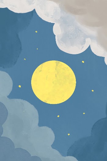 Cloudy full moon night sky | Free PSD - rawpixel