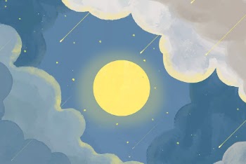Cloudy night sky aesthetic nature | Free Vector - rawpixel