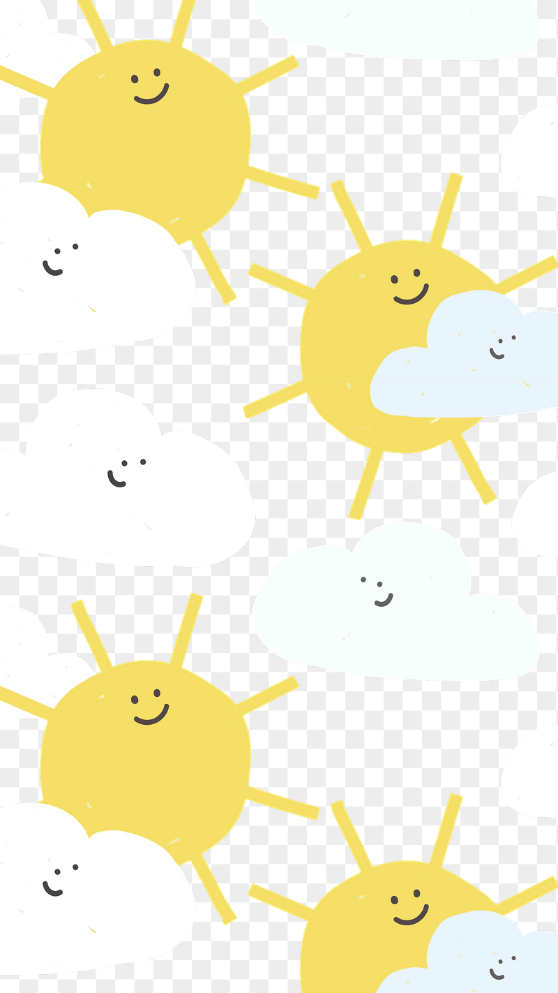 Cloudy pattern png cute doodle | Free PNG - rawpixel