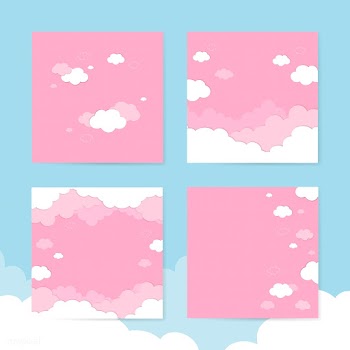 Cloudy pink sky backgrounds | Free stock vector - 566165