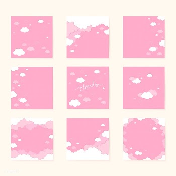 Cloudy pink sky backgrounds | Free stock vector - 566176