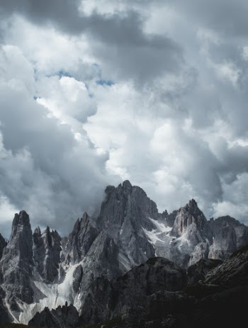 Cloudy sky above mountains