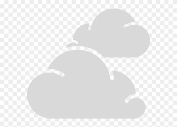 Cloudy Weather Symbol Outline Of Two Clouds - Weather Icon For Cloudy