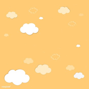 Cloudy yellow sky pattern | Free stock vector - 566142