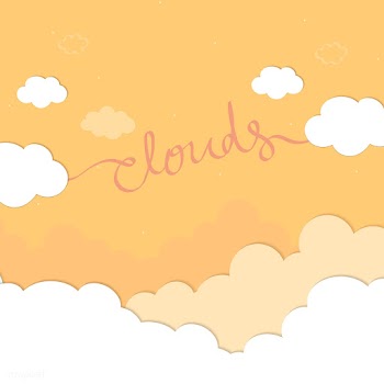 Cloudy yellow sky pattern | Free stock vector - 566146