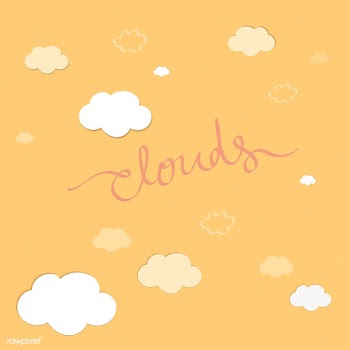 Cloudy yellow sky pattern | Free stock vector - 566166