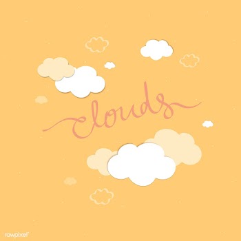 Cloudy yellow sky pattern | Free stock vector - 566175