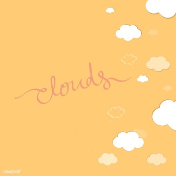 Cloudy yellow sky pattern | Free stock vector - 566182
