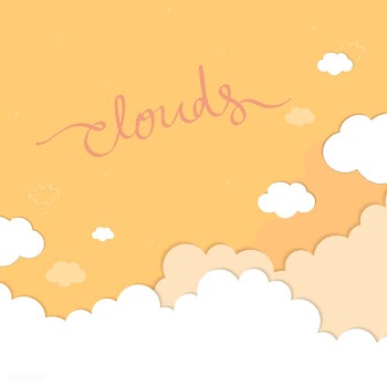 Cloudy yellow sky pattern | Free stock vector - 566185