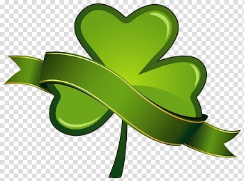Clover illustration, Saint Patrick's Day Shamrock , St Patricks Day Shamrock with Banner transparent background PNG clipart