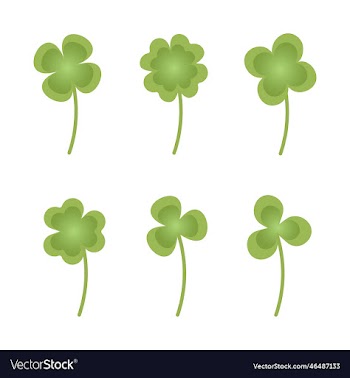 clover leaves set green leaf clover lucky