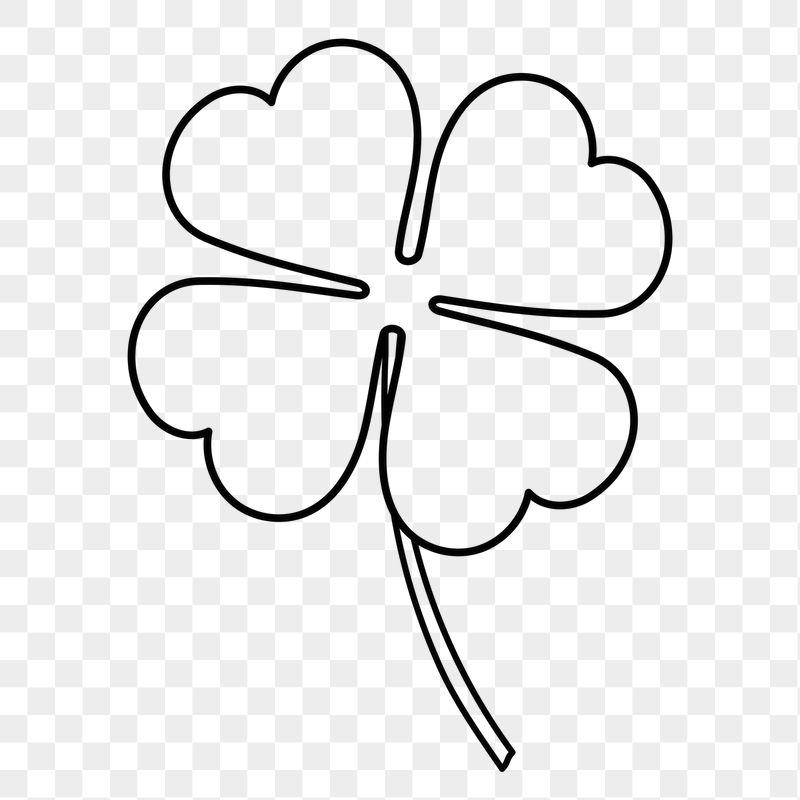 Clover png doodle sticker, black | Free PNG Illustration - rawpixel