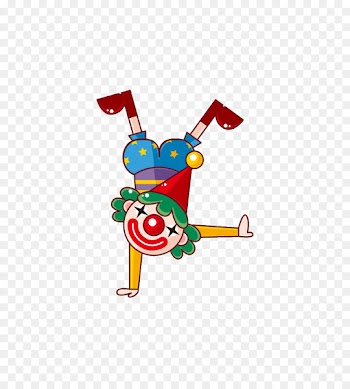 Clown Circus Juggling Illustration - Clown single handstand 