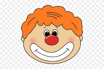 Clown Face - Clown Red Nose Clipart