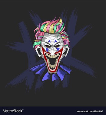Clown for halloween poster banner and t shirt vector image