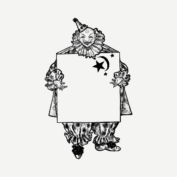 Clown frame drawing, vintage illustration | Free PSD - rawpixel