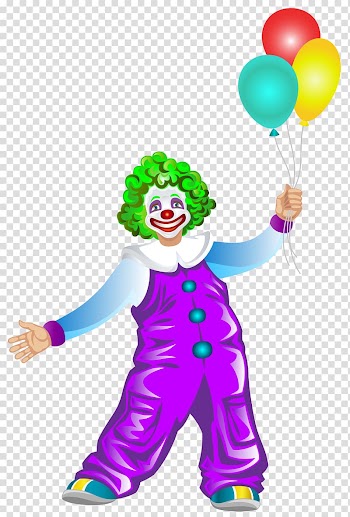 Clown holding balloon illustration, Clown , Clown transparent background PNG clipart