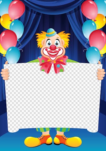 Clown illustration, Happy Birthday to You frame Film frame , Birthday Frames transparent background PNG clipart
