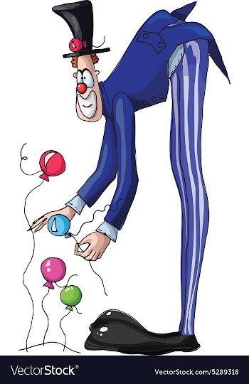 Clown with balloons vector image