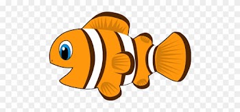 Clownfish Clipart Animated Pencil And In Color Clownfish - Cartoon Of Fish