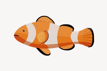 Clownfish collage element, cute cartoon | Free Vector Illustration - rawpixel