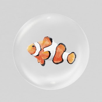 Clownfish sticker, watercolor animal in bubble | Free PSD - rawpixel